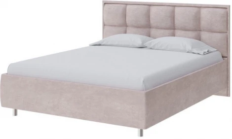PROxSON Кровать Chessy без основания (Ткань: Велюр Лофти Бежевый) 200x200
