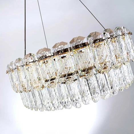 Подвесная люстра светодиодная хрустальная с регулировкой цветовой температуры Modelux MODELUX MS.399.590 GD