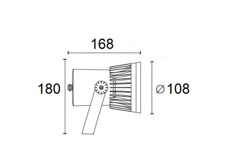 Прожектор уличный светодиодный Oasis Light TUBE LED W6332-3К Gr (220V, IP65)