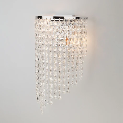 Настенный светильник Eurosvet 3102 3102/2 хром / прозрачный хрусталь