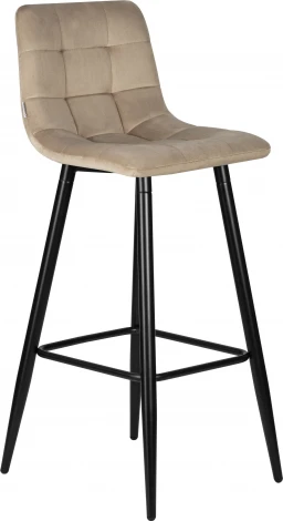 Стул барный DOBRIN NICOLE (черные матовые ножки, мокко велюр (108-104))