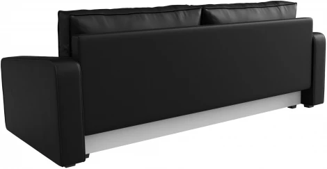 Диван прямой Лига-009 (Черный/Экокожа) Лига Диванов арт.118065