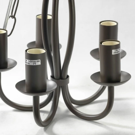 Подвесная люстра Lussole Lgo Congress LSP-9913 (220V, на цепи, подсвечник, свеча, IP21)