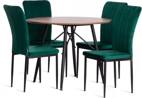 Стул VERTER (mod. BC577-DC) / 2 шт. в упаковке Tetchair (Металл,Флок/Зеленый) арт.24373