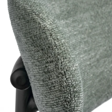 Стул полубарный Lucas 2 шалфей шенилл с чёрными ножками Bradex Home арт.FR 1025