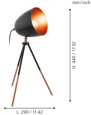 Интерьерная настольная лампа Eglo Chester 49385