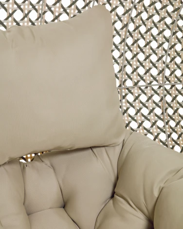 Кресло подвесное на стойке La Forma (ex Julia Grup) Cira (Разноцветный,Зеленый/ Пластик,Сталь,Искусственный ротанг)