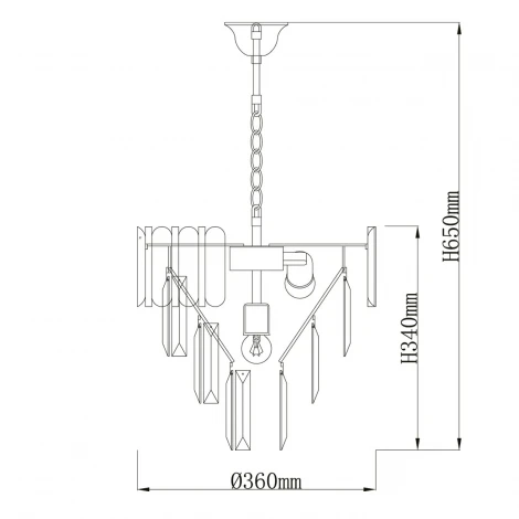 Подвесная люстра каскадная хрустальная De City Бриз 111014205 (220V, на цепи)