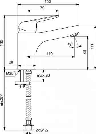 Смеситель Vidima Fine Grande BA385AA для раковины