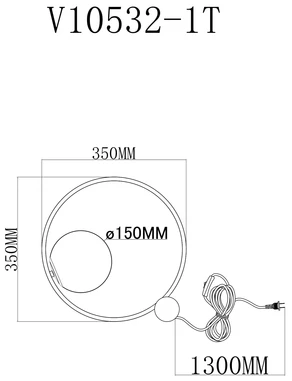 Интерьерная настольная лампа с выключателем Moderli Toledo V10532-1T
