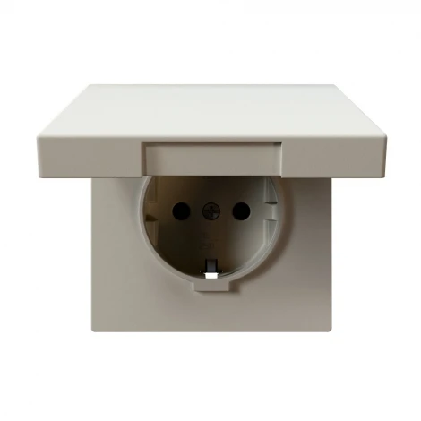 Розетка с защитной крышкой и шторками (сахара) Jasmart FD FD5505SH