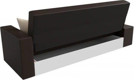 Диван-книжка Лига-020 стол слева (Коричневый,Бежевый/Экокожа) Лига Диванов арт.118542L