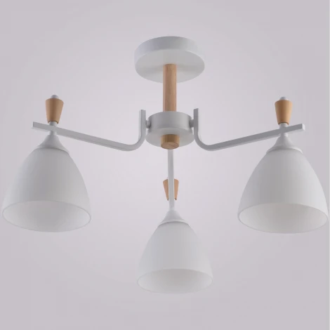 Потолочная люстра на штанге Reluce 01622-0.3-03 WH+WOOD