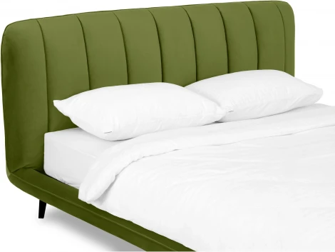 Кровать Amsterdam ОГОГО (арт.564340), (Велюр/Зеленый)