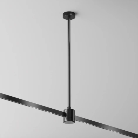 Крепление потолочное Medium 360мм с прямым коннектором питания Flarity черный Maytoni Accessories for tracks Flarity TRA158С-IPCL1-B (24V)
