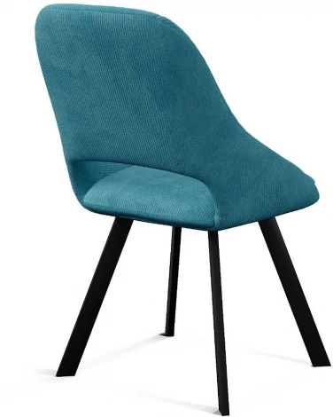 Стул DikLine 247 поворотный, AN12 бирюза, ножки черные арт.00-00077989