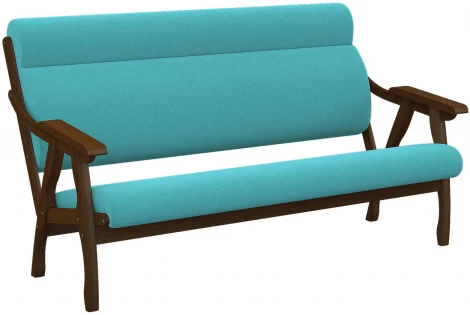 Диван Вега 10 ткань бирюза, каркас орех от фабрики Mebelik