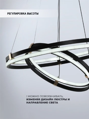 Подвесной светильник Seven Fires Liven SF5023/2P-BK-GD