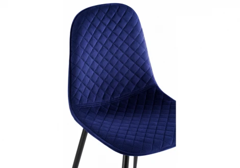 Стул Woodville на металлокаркасе Capri dark blue / black 11947