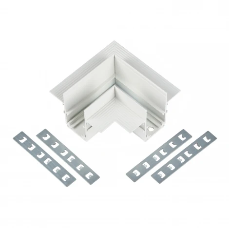 Коннектор соединитель угловой встраиваемого шинопровода 48V MyFar Accessories for MagLine 23 MT0200-CL-W