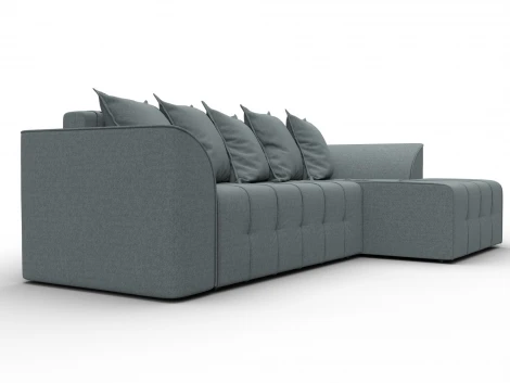 Диван угловой Лига-113 угол правый (ДСП,Рогожка/Серый) Лига Диванов 136704