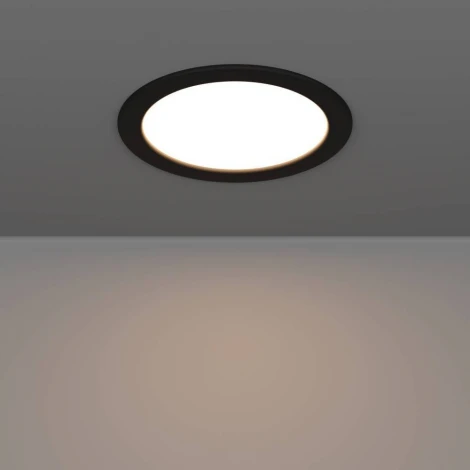 Встраиваемый светодиодный светильник Eglo Fueva 6 901414 с рег-кой цветовой темп-ры 10,5W(LED) IP44 2700K, 4000K, 6500K пластик, черный, белый