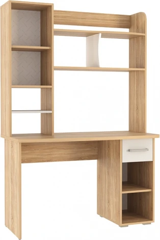 Лайт-1 Стол компьютерный 1200, цвет дуб сонома/белый Mebelson (арт.SKL1.1N01.1623)