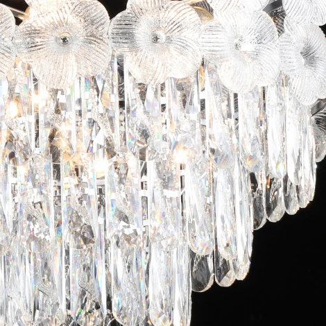 Подвесная люстра хрустальная Reluce 02447-0.4-06 CH (220V, на цепи)