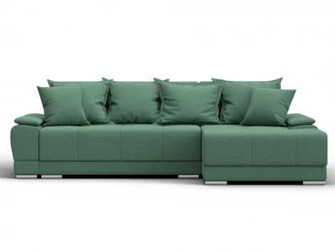 Диван угловой Лига-119 угол правый (ДСП,Брус,Фанера,ЛДС,Рогожка/Зеленый) Лига Диванов 137088