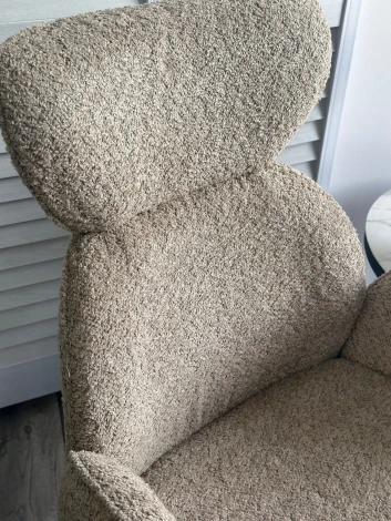 Стул ВАРДИ (VARDY) 360 град.поворот. бежевый букле XD841-06 / Серый, ®DISAUR M-City 64282