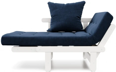 Кресло Arsko Сламбер белая эмаль синий велюр