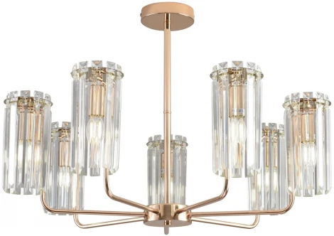 Потолочная люстра на штанге Rivoli Zoe 1064-307 7хЕ14 40 Вт хрусталь
