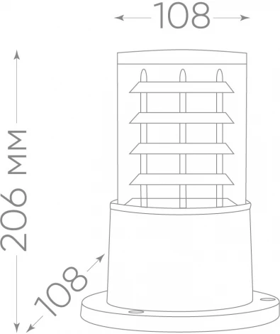 Наземный светильник Feron Сан-Франциско DH0800 41916 E27 серый (220V, круглые, IP54)