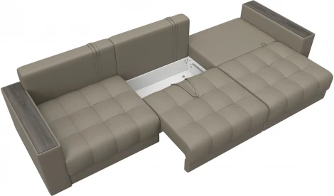 Диван прямой с декором Лига-049 НПБ Лонг Лига Диванов (Экокожа) арт.128432