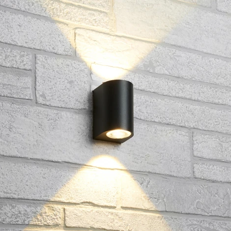 Архитектурная подсветка Feron Корфу 48477 DH053, 2*5W, 800Lm, 3000K, черный Бостон (LED, 220V, IP54)