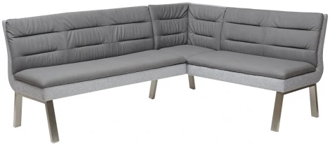 Диван угловой M-City MALIAN GREY 211х171,5 см, экокожа + ткань