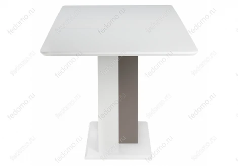 Стол на тумбе Woodville Санса 140 белая шагрень / грей 462118