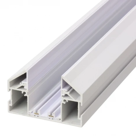 Трековый шинопровод встраиваемый однофазный с закладным профилем для натяжного потолка ПВХ 2м 220V белый AM Group AM539 2M WH SMART