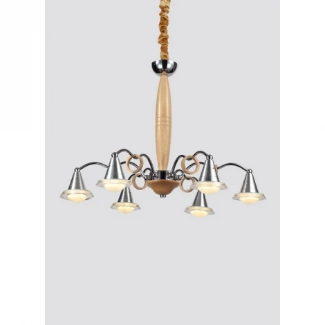 Подвесная люстра Lucia Tucci Natura 154.6 (LED, 220V, бук, на цепи)