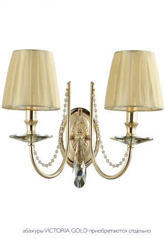 Бра Crystal Lux Victoria AP2 GOLD/AMBER
