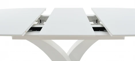 Стол Нотр Дам MODERNE стекло OPTIWHITE 1400(1800)*850, Белый, Аврора