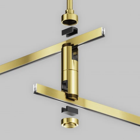 Крепление потолочное Long двойное 700мм Flarity латунь Maytoni Accessories for tracks Flarity TRA159С-D1-BS (24V)