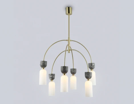 Потолочная люстра на штанге с мрамором Ambrella Ceramo Modern LH53333