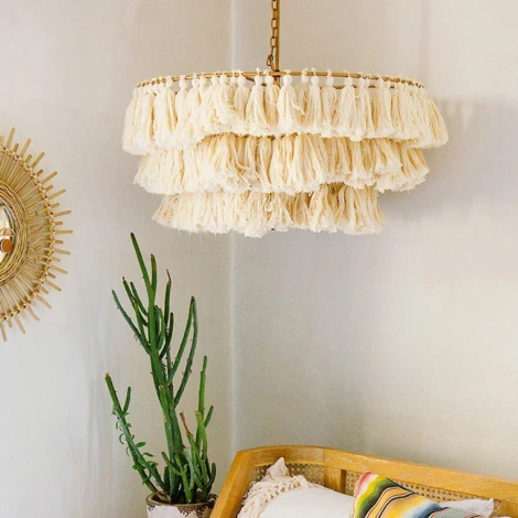 Подвесная люстра бахрома ImperiumLoft TASSEL01 (220V, на цепи)