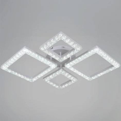 Потолочная люстра светодиодная на штанге с пультом с регулировкой цветовой температуры, яркости и с ночным режимом Reluce 88120-0.3-2+2C WH