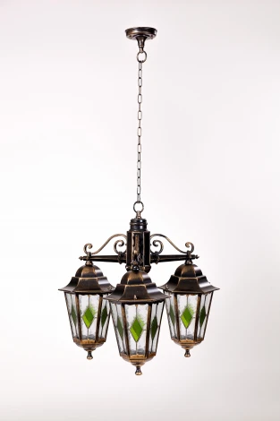 Уличный светильник подвесной Oasis Light PETERSBURG lead GLASS 79870lg/3 Gb