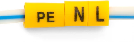 Набор кабель-маркеров "L,N,PE" для провода сеч. до 6мм2 6 отрез. по 30 шт. Stekker 49395