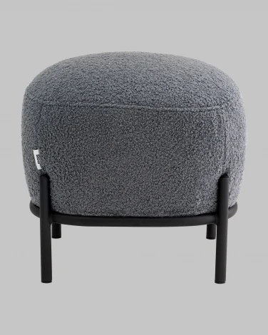 Пуф Stool Group Стоун букле Fluffy темно-серый арт.УТ000040880