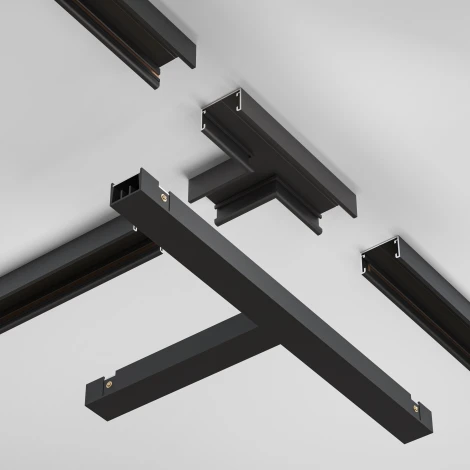 Т- образный коннектор накладной, черный Maytoni Accessories for tracks Basity TRA172CT-11B