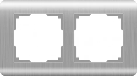 Рамка на 2 поста Stream (серебряный) Werkel W0022106 (a051266)